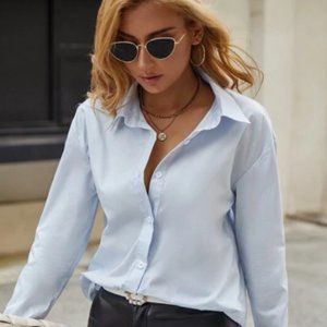 Baby Blue Blouse XL